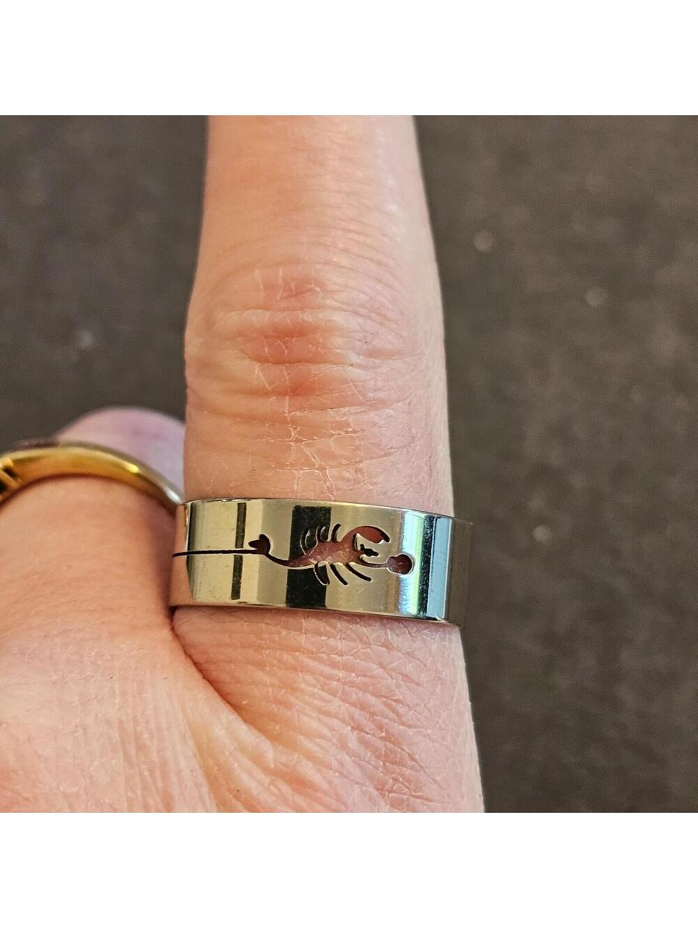 Stainless Steel Scorpion Ring Size 10